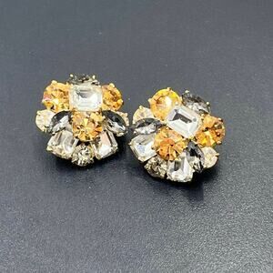Kate Spade NY‎ Multi-shaped Multi-color Topaz Rhinestone Cluster Earrings